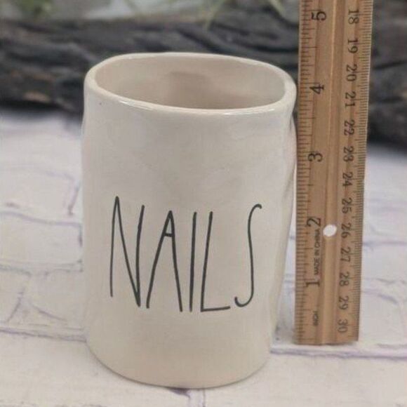 Rae Dunn NAILS Ceramic Bathroom Cup Holder - Picture 7 of 8